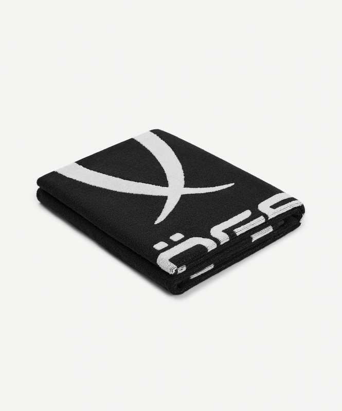 Полотенце спортивное ESSENTIAL Towel L, 70х140, черный/белый, Jögel ЦБ-00004144