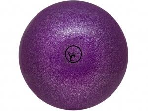 Мяч для художественной гимнастики GO DO. Диаметр 15 см. Цвет фиолетовый с глиттером. Производство Россия