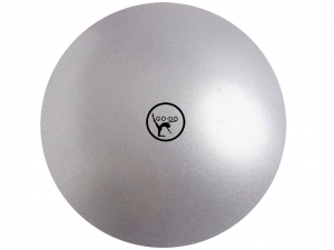 Мяч для художественной гимнастики GO DO 19 см серебро с блестками