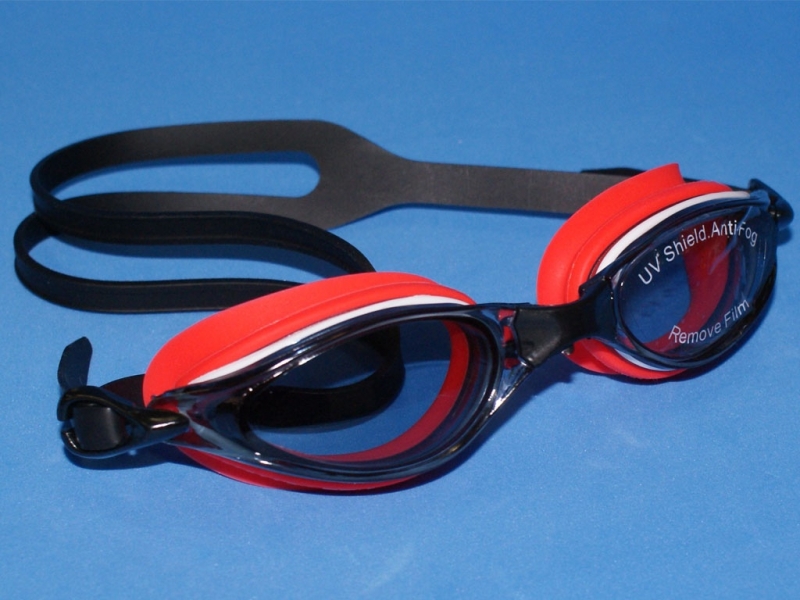 Очки для плавания BL-6800 (Чёрно-красные - КЧ)