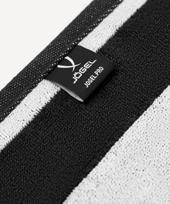 Полотенце спортивное ESSENTIAL Towel L, 70х140, черный/белый, Jögel ЦБ-00004144