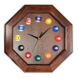 Часы 8 граней ясень/шпон (№4 )