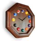 Часы 8 граней ясень/шпон (№4 )