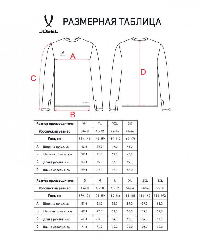 Свитер вратарский PerFormDRY SPLASH GK Jersey, серый, Jögel