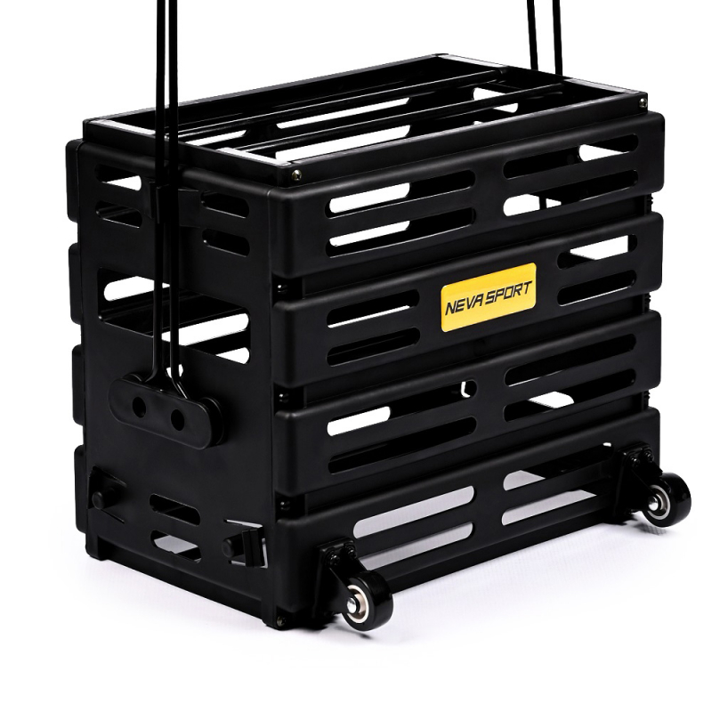 Корзина для теннисных мячей NEVA SPORT, UEA1, на 75 мячей, пластик, черный