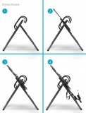 Инверсионный стол TRACTION серо-серебристый с подушкой