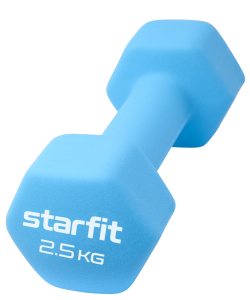 Гантель неопреновая DB-201 2,5 кг, синий пастель, Starfit