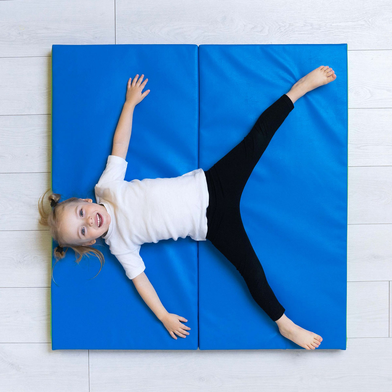 Мат (мягкий щит) Romana 1000*1000*100, в 2 сложения (зеленый/желтый)