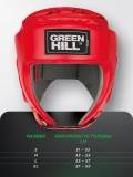 Кикбоксерский шлем BEST WAKO Approved красный Green Hill HGB-4016w XL