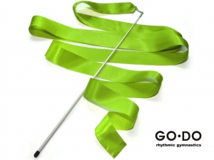 Лента гимнастическая с палочкой зелёная GO DO PD-02