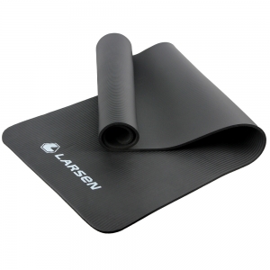 Коврик для фитнеса и йоги Larsen NBR ECE 069 р183х61х1.2см чёрный