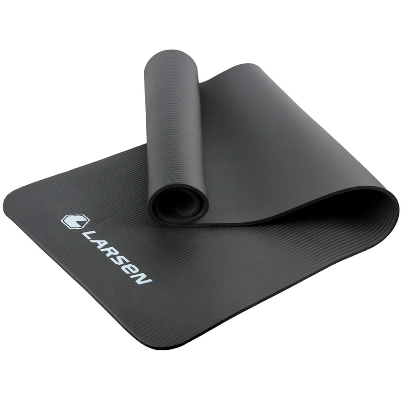 Коврик для фитнеса и йоги Larsen NBR ECE 069 р183х61х1.2см чёрный