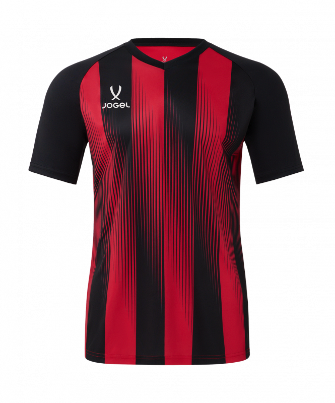Футболка игровая JOGEL CAMP Striped Jersey, красный/черный, детский, размер YM ЦБ-00007829