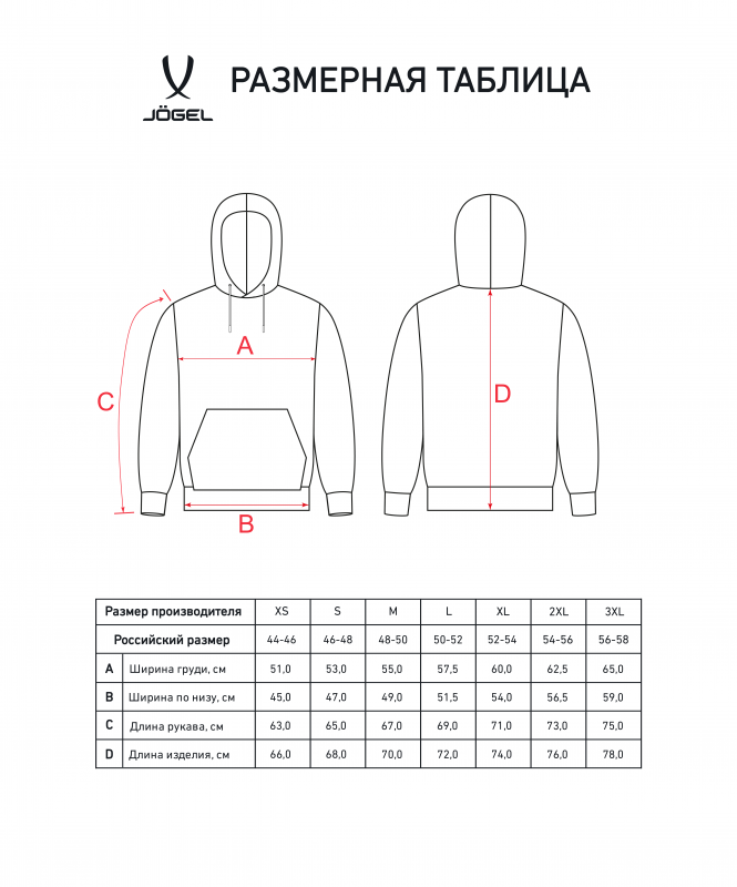 Худи ESSENTIAL Cotton Hoodie, темно-зеленый, размер XL, Jögel ЦБ-00003856