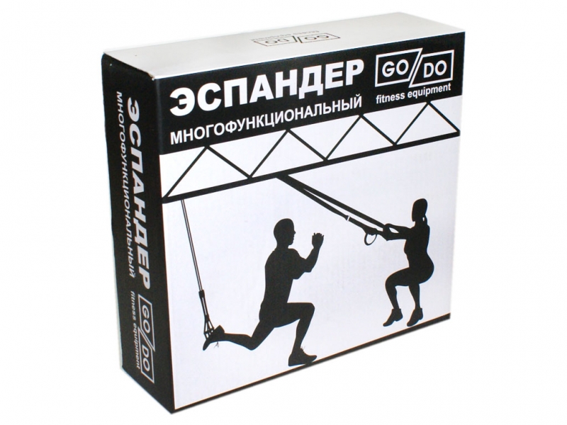 Эспандер многофункциональный. В комплекте крепление на дверь, подвесное крепление, 2 рукоятки зафиксированные на стропе с карабином, сумочка. (TRXP2)