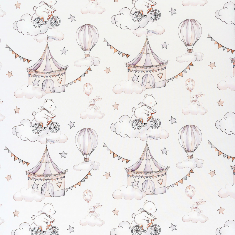 Мат (мягкий щит) принт Romana 1000*1000*100, в 2 сложения (Пингвины)