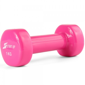 Гантель виниловая Start Up HY-D-041 1 кг розовый