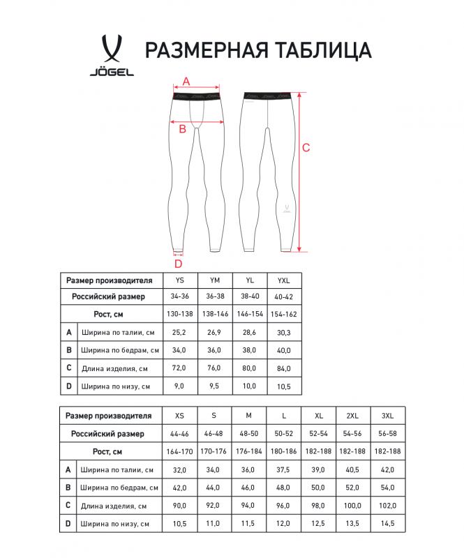 Тайтсы компрессионные теплые JOGEL PerFormDRY Baselayer Warm Tights, темно-синий, размер L ЦБ-00004562