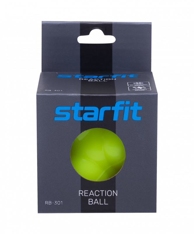 Мяч реакционный STARFIT RB-301, силикагель, ярко-зеленый УТ-00019049