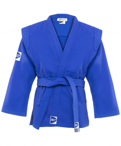 Куртка для самбо Junior SCJ-2201, синий, р.2/150, Green Hill