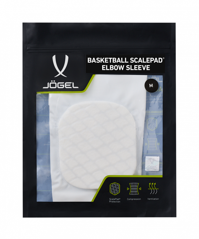 Рукав баскетбольный с защитой SCALEPAD ELBOW SLEEVE, белый, размер XL, Jögel ЦБ-00004470