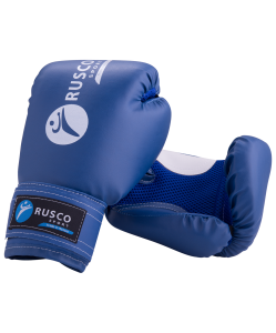 Перчатки боксерские, 10oz, к/з, синие, Rusco