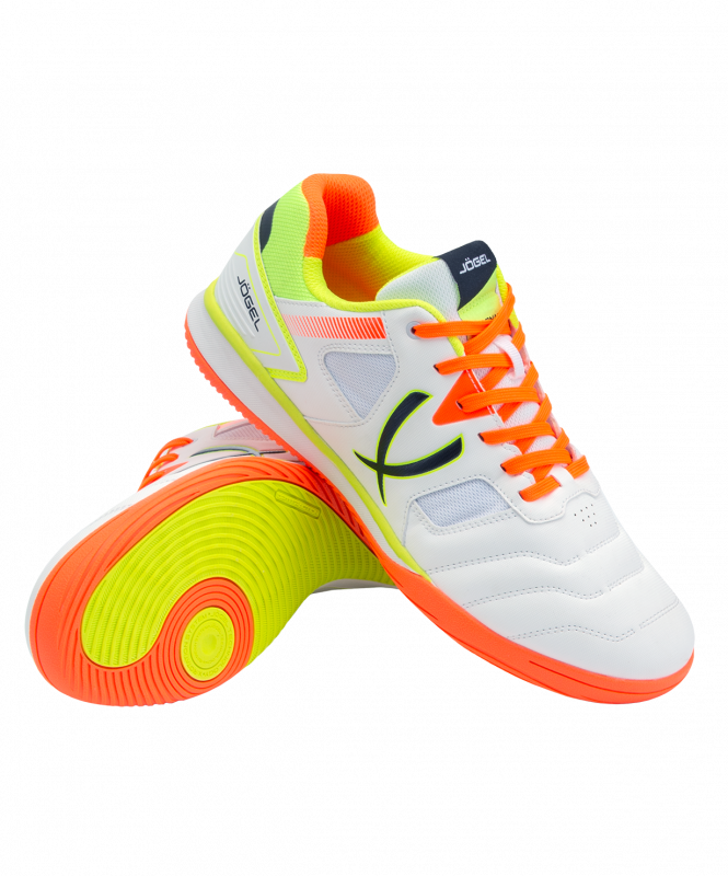 Бутсы зальные Tornado 2.0 White/orange, размер 41,5, Jögel ЦБ-00003462