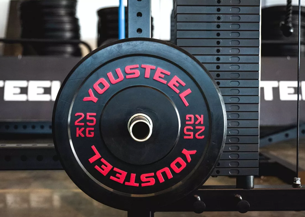 Диск каучуковый 25 кг, черный YOUSTEEL