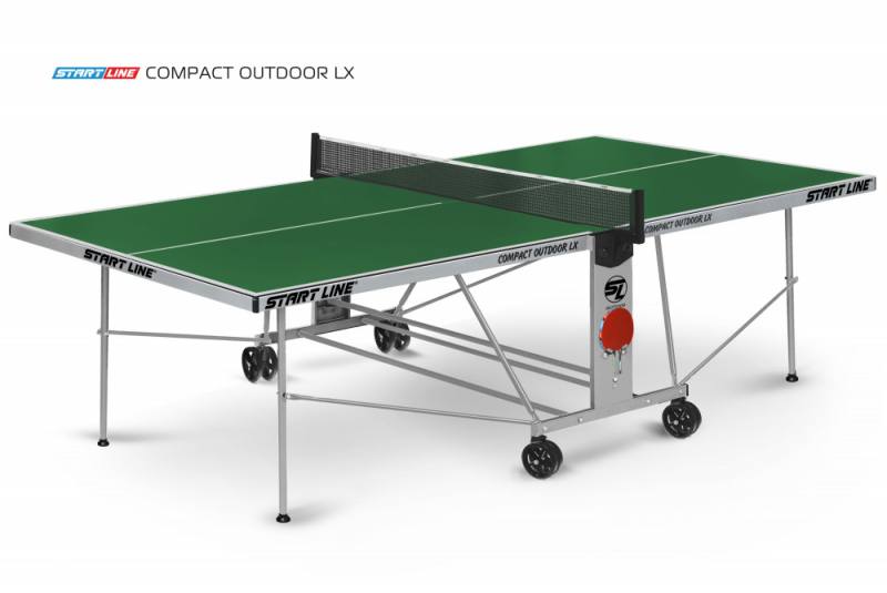 Стол теннисный Compact-2 LX Всепогодный Зелёный NEW