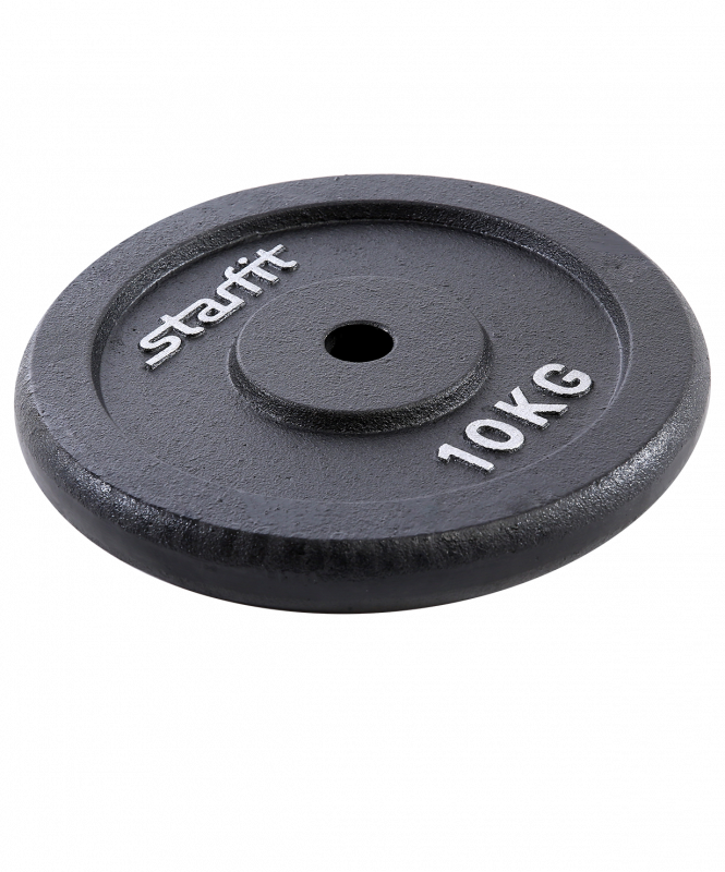 Диск чугунный BB-204 d=26 мм, черный, 10 кг, Starfit ЦБ-00001677