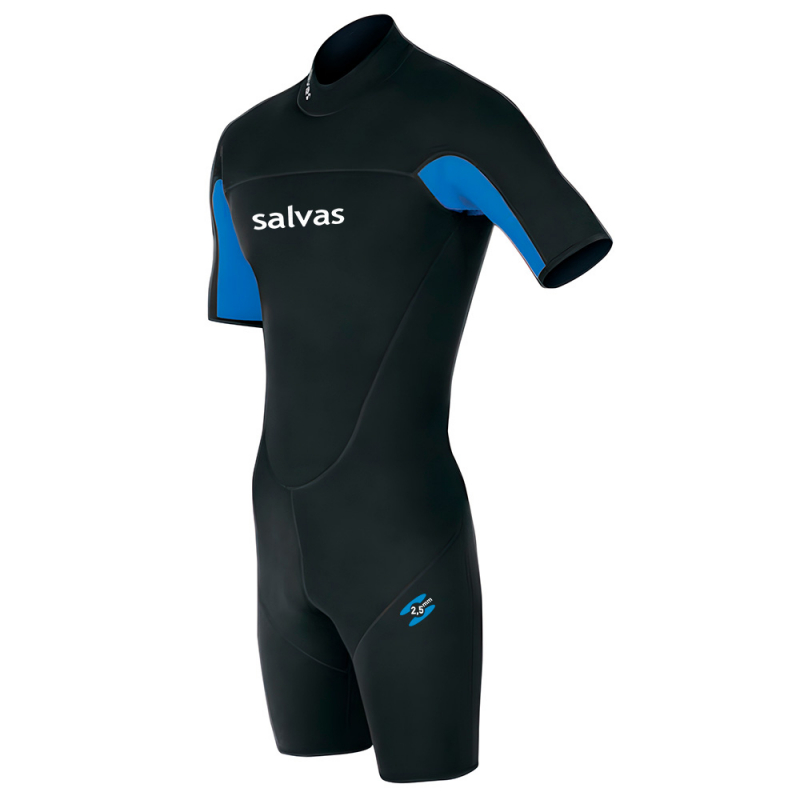 Гидрокостюм для плавания Salvas Shorty Adult, MS003-48, размер S, неопрен, чёрно-синий