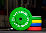 Диск каучуковый 10 кг, зеленый YOUSTEEL