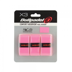 Овергрип BULLPADEL GB1201 X3, GB1201-722, 0.5 мм, 3 шт, неоновый розовый
