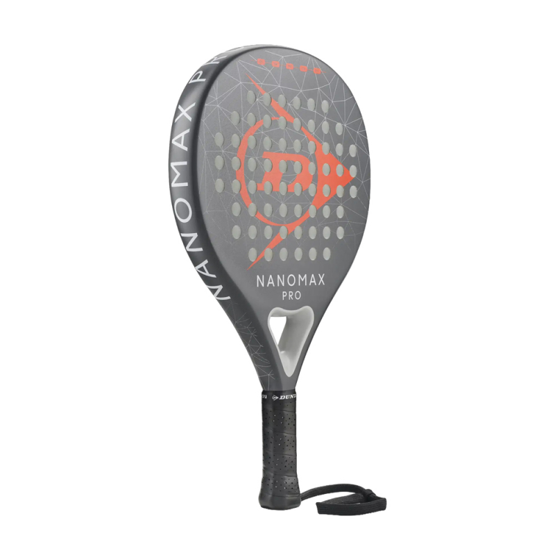 Ракетка для падела Dunlop Nanomax Pro, 10370739, для профессионалов, карбон, серо-оранжевый