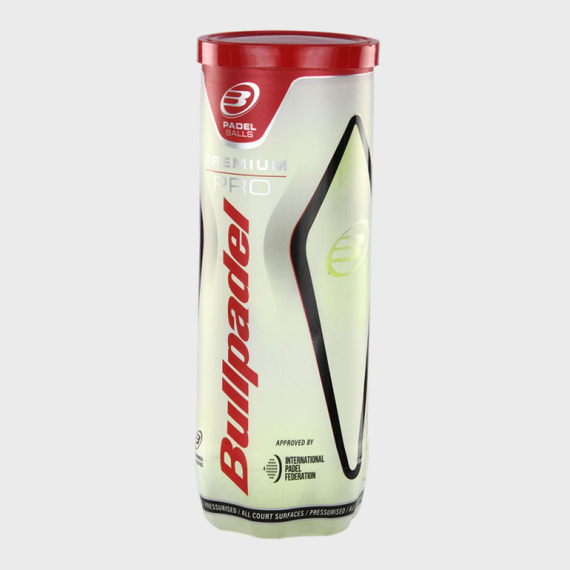 Мяч для падела BULLPADEL Premium PRO, 471959, уп.3 шт, FIP Approved, войлок, нат.резина, желтый
