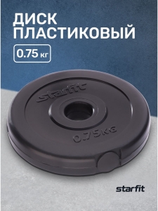 Диск пластиковый BB-203, d=26 мм, черный, 0,75 кг, Starfit