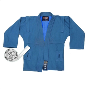 WSJ-43 р.0/130 Куртка для самбо WMA синяя Спортекс