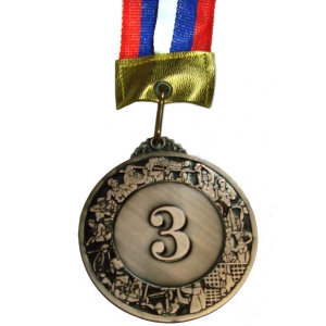 Медаль 3-место 6,0*0,3см. Спортекс No.96-3