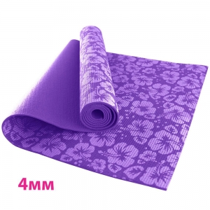 Коврик для йоги 4 мм-Фиолетовый 12 Спортекс HKEM113-04-PURPLE