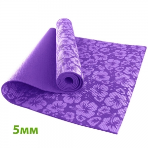 Коврик для йоги 5 мм-Фиолетовый 12 Спортекс HKEM113-05-PURPLE