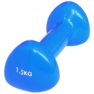 HKDB1255 Гантель виниловая 1,5 кг синяя Спортекс
