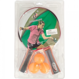 Набор для настольного тенниса 2 ракетки 3 шарика Спортекс T07550