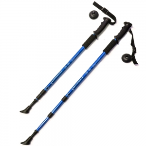 Палки для скандинавской ходьбы синяя до 1,35м Телескопическая Спортекс F18433
