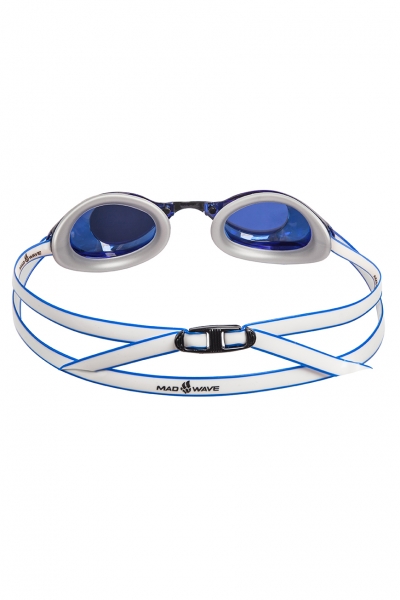 Очки для плавания стартовые Turbo Racer II Mirror Mad Wave синие