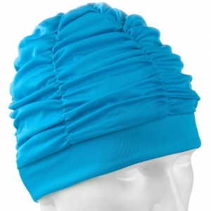 Шапочка для плавания текстильная лайкра голубая Спортекс E36889-0