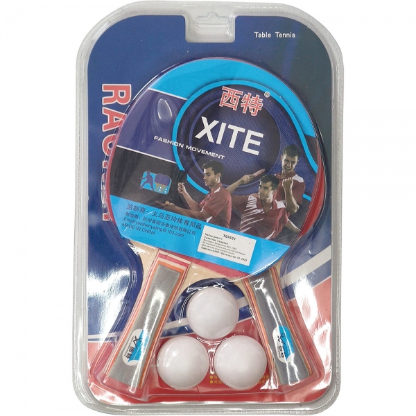 Набор для настольного тенниса 2 ракетки, 3 шарика Спортекс T07621