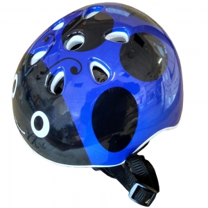 D26052-3 Шлем универсальный синий с рисунком , 7 отверстий, на застежке Спортекс