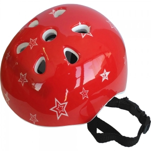 D26052-6 Шлем велосипедный красный , 7 отверстий, на застежке Спортекс