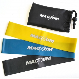 Комплект эспандеров Magnum 3 штуки в сумке 50 х 5см х 0,4/0,8/1,2 мм MLB50-3