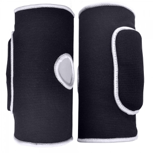 Наколенники волейбольные Черный / Белый р.S Дельта-фитнес NK-204-S